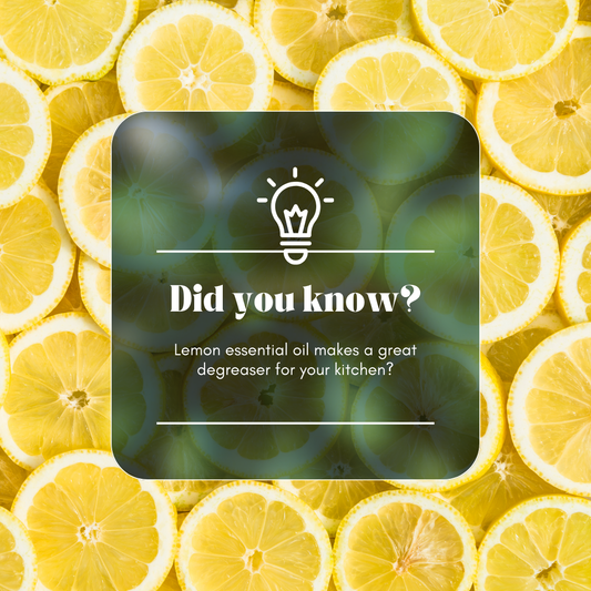 Did you know? | Lemon essential oil makes a great degreaser spray?