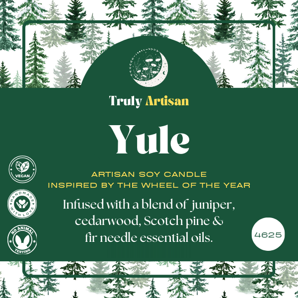 Yule Candle | Juniper, Cedarwood, Pine and Fir Needle Candle (v)
