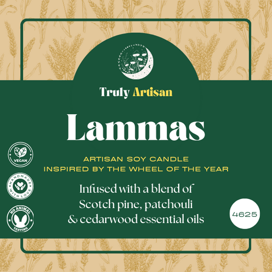 Lammas Candle | Pine, Patchouli and Cedarwood Candle (v)