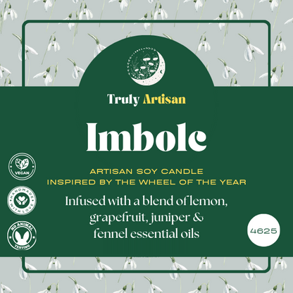 Imbolc Candle | Juniper, Fennel, Lemon and Grapefruit (v)