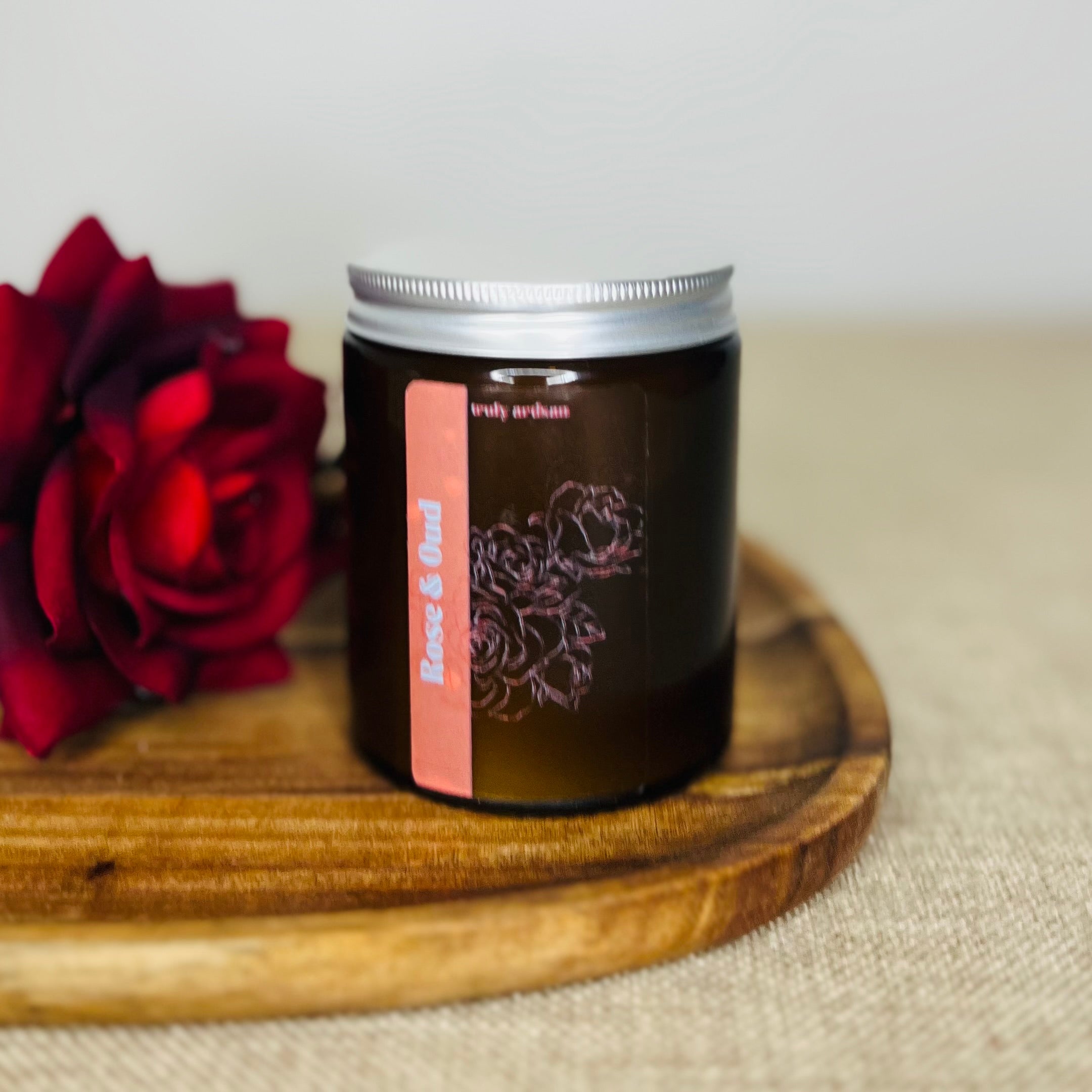 truly artisan rose and oud valentines candle manchester