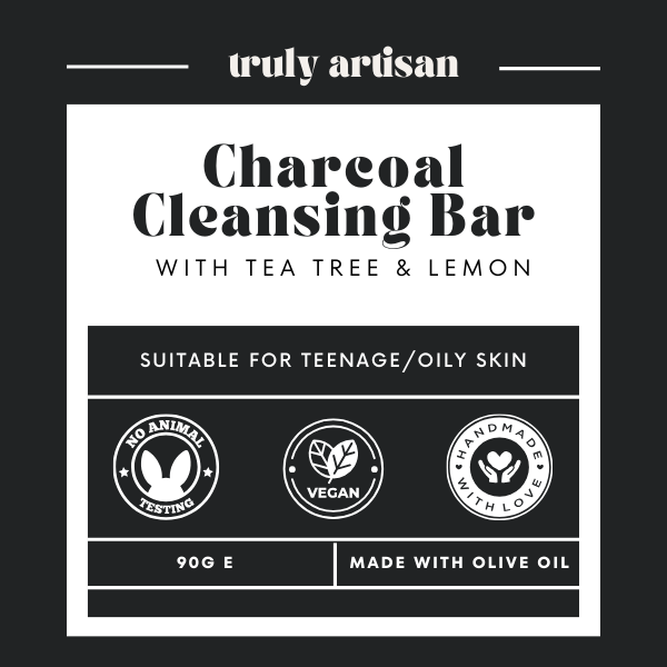 Charcoal Cleansing Bar | Tea Tree and Charcoal Cleansing Bar (v)