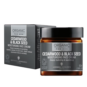 Cedarwood & Black Seed Face Moisturiser For Men COSMOS Organic