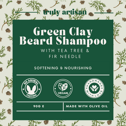 Green Clay & Tea Tree Cleansing Bar & Beard Shampoo (v)