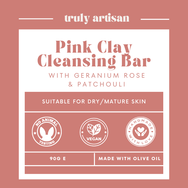 Pink Clay Cleansing Bar  | Patchouli & Clay Cleansing Bar (v)